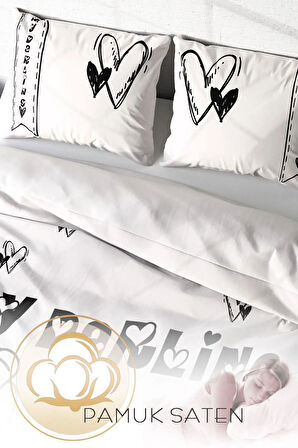Nevresim Takımı %100 Doğal Pamuk Çift Kişilik 3d Digital Darling