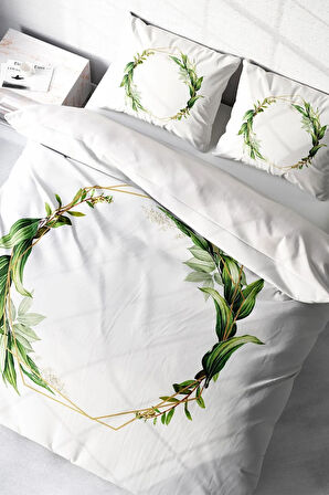 Nevresim Takımı %100 Doğal Pamuk Çift Kişilik 3d Digital Sarmaşık