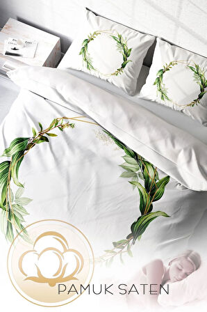 Nevresim Takımı %100 Doğal Pamuk Çift Kişilik 3d Digital Sarmaşık