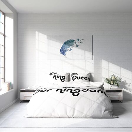 Monohome Kingdom Room Kral Temalı Pamuk Saten Çift Kişilik Nevresim Takımı