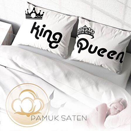 Monohome Kingdom Room Kral Temalı Pamuk Saten Çift Kişilik Nevresim Takımı