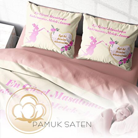 Monohome Anneler Günü II 3D Temalı Pamuk Saten Çift Kişilik Nevresim Takımı