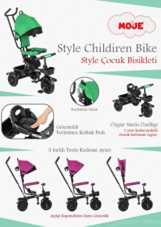 Moje Style 3 Tekerlekli Çocuk Bisikleti Haki