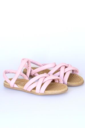 Pembe Potin Rahat Taban Kadın Sandalet 41-25-22