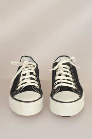 Pembe Potin Rahat Kalın Taban Keten Kadın Sneaker 10-9999-22