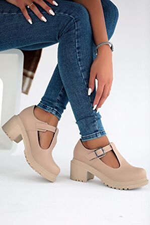 Pembe Potin Tokalı Loafer Kadın Ayakkabı A2501-22