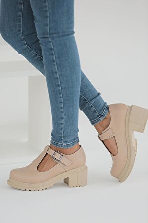 Pembe Potin Tokalı Loafer Kadın Ayakkabı A2501-22
