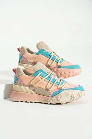Yeni Sezon Kalın Taban Bağcıklı Moda Kadın Sneakers 36-144-23