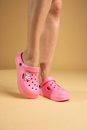 Pembe Potin Uğur Böceği EVA Comfort Taban Günlük&Plaj Kadın Sandalet DNZ95