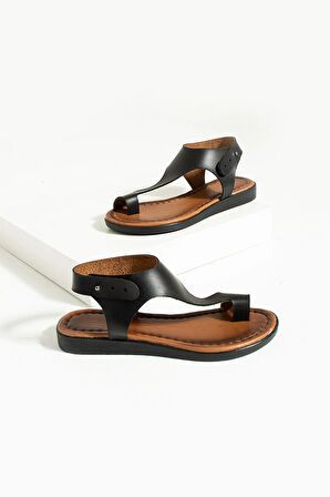 Pembe Potin Özel Tasarım Parmak Arası Kadın Sandalet 51-837-23