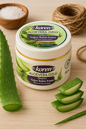 KOREN Aloe Vera Yoğun Nemlendirici ve Onarıcı Krem | 150 ml