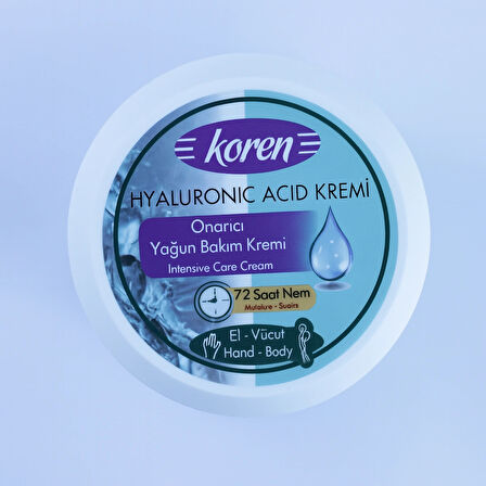 KOREN Hyaluronik Asit Yoğun Nemlendirici ve Dolgunlaştırıcı Krem 150 ml
