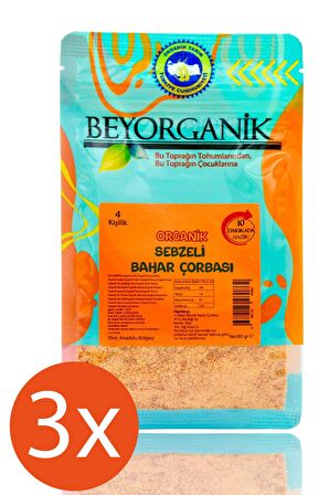 Organik SEBZELİ BAHAR ÇORBASI 80gr * (10 DK HAZIR ) 3adet