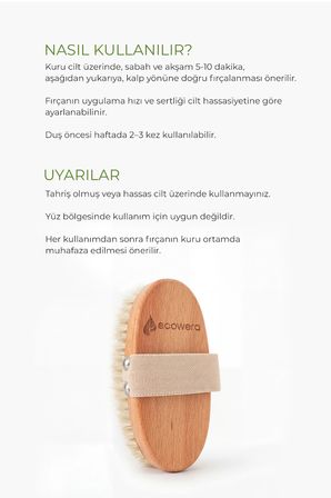 Ecowera Doğal At Kılı Selülit ve Vücut Fırçası 