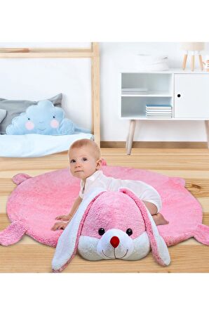 Bebek Oyun Halısı 120 Cm Tavşanlı Oyun Matı (%100 Yerli)