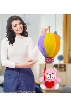Oyuncak Ayıcı Rengarenk Uçan Balonlu Eşek (%100) Yerli