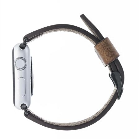 Bouletta Apple Watch Uyumlu Deri Kordon 42-44-45mm SM26 Kahve