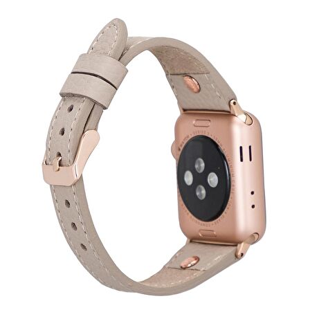 Apple Watch Uyumlu Deri Kordon 42-44-45mm Slim RT ERC3