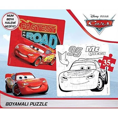 Cars Taşıtlar 35 Parça Çocuk Puzzle