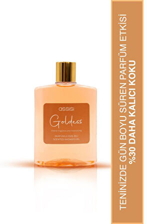 Goldess Parfümlü Duş Jeli 475 ml – Kadın & Erkek İçin Kalıcı Koku, Nemlendirici Duş Jeli