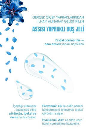 Assisi Floral Lotus Hyaluronic Acid & Provitamin B5 Nemlendirici Yapraklı Duş Jeli 500 ml
