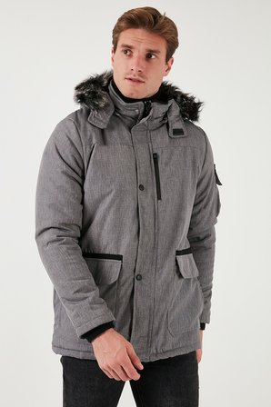 Buratti Peluş Astarlı Suya ve Rüzgara Dayanıklı Soğuk Geçirmez Slim Fit Mont Erkek MONT 5711051