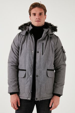Buratti Peluş Astarlı Suya ve Rüzgara Dayanıklı Soğuk Geçirmez Slim Fit Mont Erkek MONT 5711051
