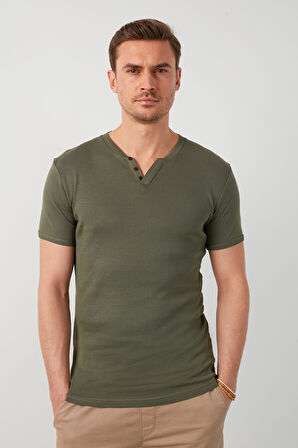 Buratti % 100 Pamuklu V Yaka Slim Fit T Shirt Erkek T SHİRT 5902122