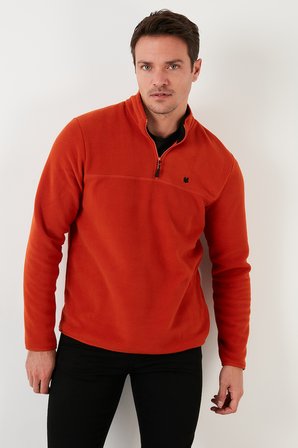 Buratti Slim Fit Anti-Pilling Tüylenme Yapmayan Bato Yaka Kışlık Şardonlu Polar Erkek POLAR 5906001