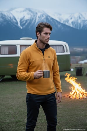 Buratti Slim Fit Anti-Pilling Tüylenme Yapmayan Bato Yaka Kışlık Şardonlu Polar Erkek POLAR 5906001