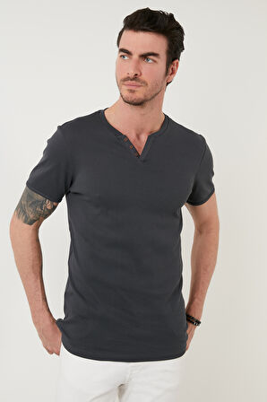 Buratti % 100 Pamuklu V Yaka Slim Fit T Shirt Erkek T SHİRT 5902122