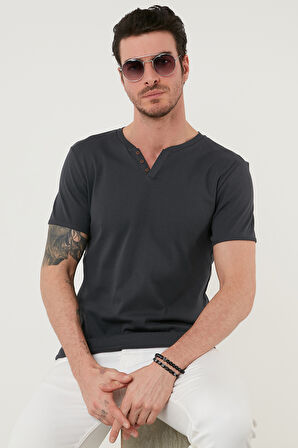 Buratti % 100 Pamuklu V Yaka Slim Fit T Shirt Erkek T SHİRT 5902122