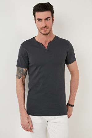 Buratti % 100 Pamuklu V Yaka Slim Fit T Shirt Erkek T SHİRT 5902122