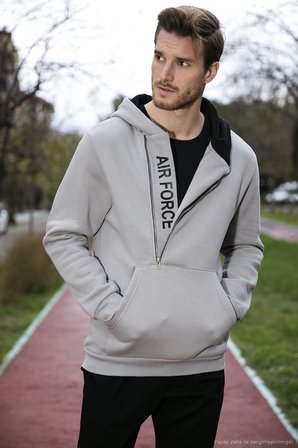 Buratti Pamuklu Slim Fit Kanguru Cepli Fermuar Detaylı Kapüşon Yaka Sweat Erkek SWEAT 575707