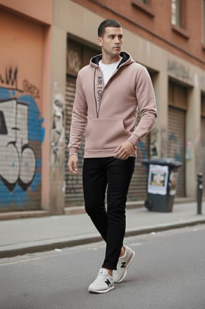 Buratti Pamuklu Slim Fit Kanguru Cepli Fermuar Detaylı Kapüşon Yaka Sweat Erkek SWEAT 575707