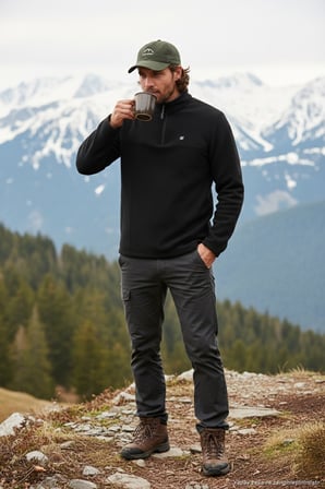 Buratti Slim Fit Anti-Pilling Tüylenme Yapmayan Bato Yaka Kışlık Şardonlu Polar Erkek POLAR 5906001
