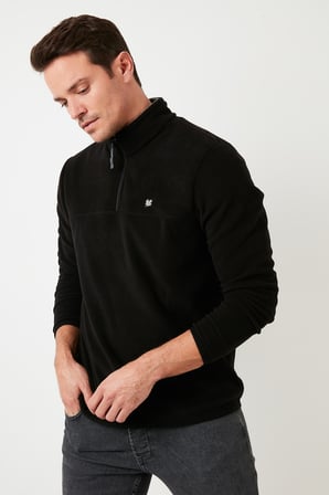 Buratti Slim Fit Anti-Pilling Tüylenme Yapmayan Bato Yaka Kışlık Şardonlu Polar Erkek POLAR 5906001