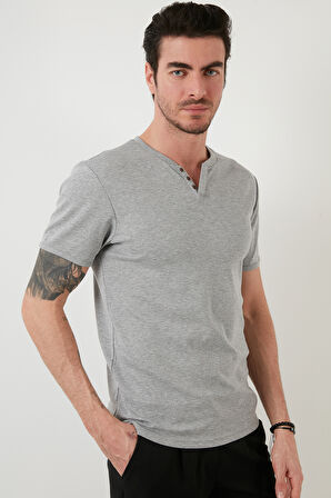 Buratti % 100 Pamuklu V Yaka Slim Fit T Shirt Erkek T SHİRT 5902122