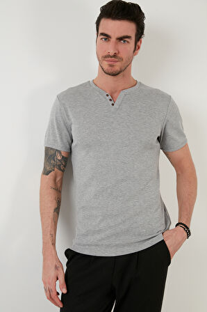 Buratti % 100 Pamuklu V Yaka Slim Fit T Shirt Erkek T SHİRT 5902122