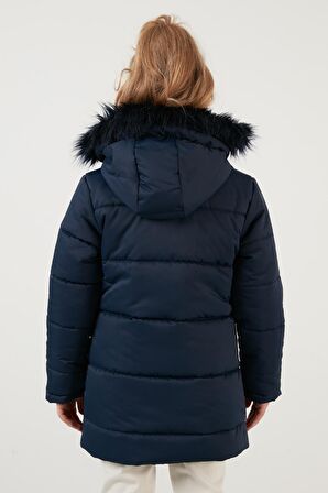Lela İçi Peluş Astarlı Kapüşonlu Şişme Mont Kız Çocuk MONT 6035034