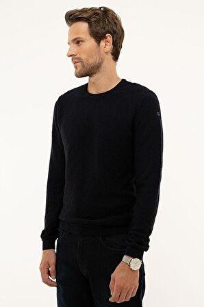 Erkek Koyu Lacivert Slim Fit Triko Kazak G021GL0TK.000.897766