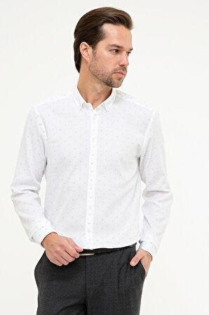 Pierre Cardin  Beyaz Slim Fit Gömlek
