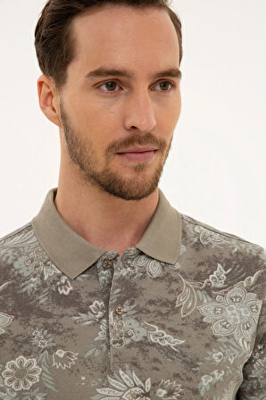 Koyu Gri Slim Fit Polo Yaka T-Shirt