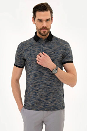 Lacivert Slim Fit Polo Yaka T-Shirt