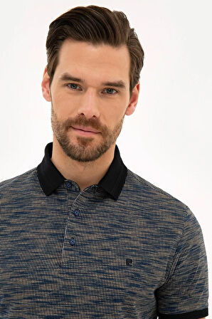 Lacivert Slim Fit Polo Yaka T-Shirt