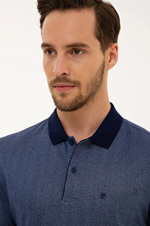 Erkek Lacivert Regular Fit Polo Yaka T-Shirt