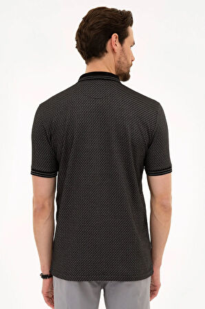 Siyah Regular Fit Polo Yaka T-Shirt