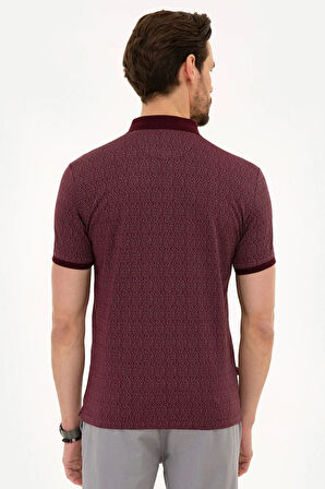 Bordo Slim Fit Polo Yaka T-Shirt