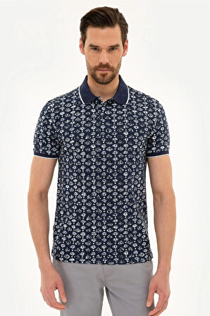 Lacivert Slim Fit Polo Yaka T-Shirt