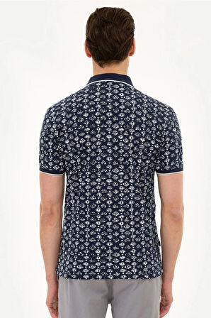 Lacivert Slim Fit Polo Yaka T-Shirt
